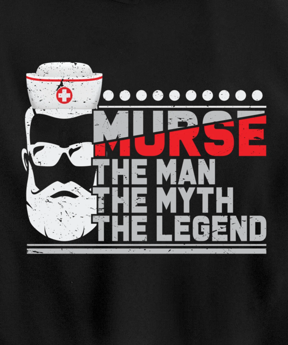 Funny Nursing Lover Murse Graphic for Boys and Men Nurse Pullover Hoodie