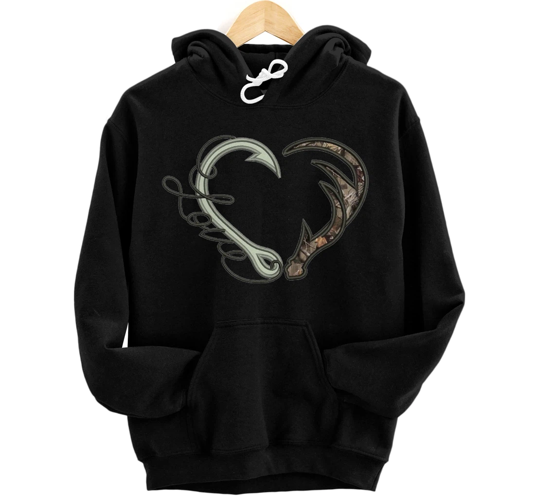 Nice Love Fishing And Hunting Pullover Hoodie