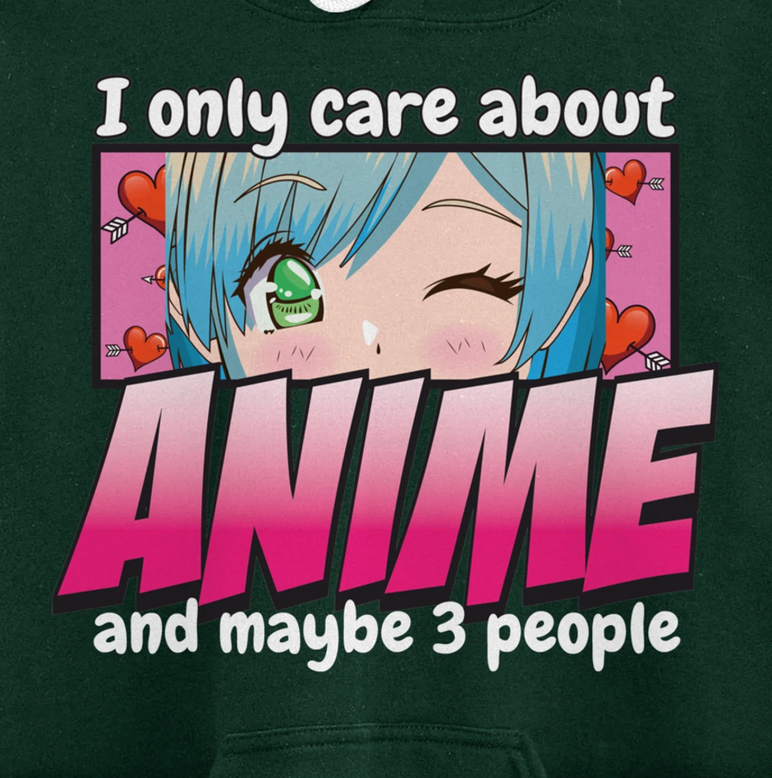 I Only Care About Anime - Anime Lovers Japanese Waifu Pullover Hoodie