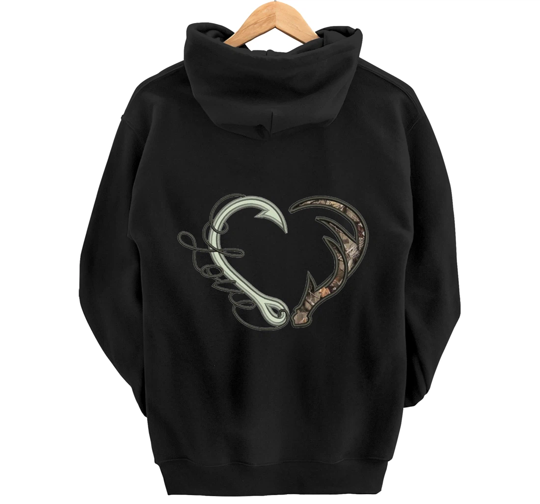 Nice Love Fishing And Hunting Pullover Hoodie