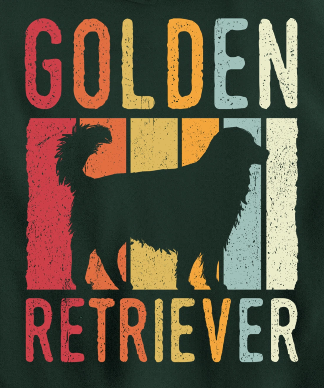 Golden Retriever Vintage Retro Pullover Hoodie