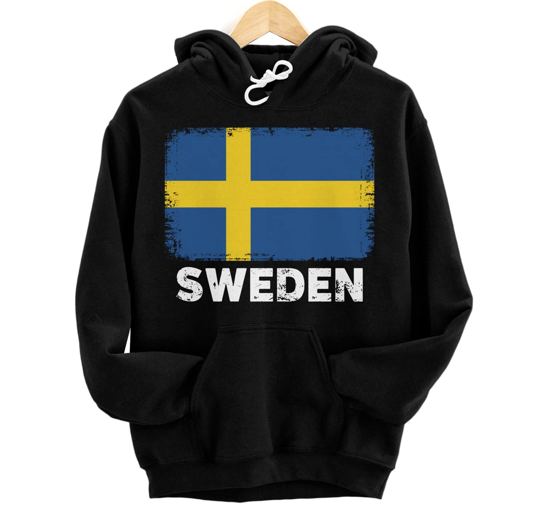 Swedish people Vintage Sweden Flag Pullover Hoodie