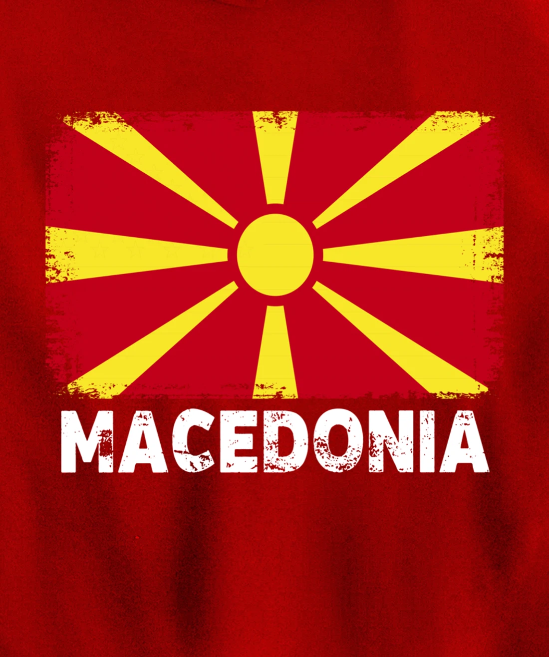 Macedonian people Vintage Macedonia Flag Pullover Hoodie
