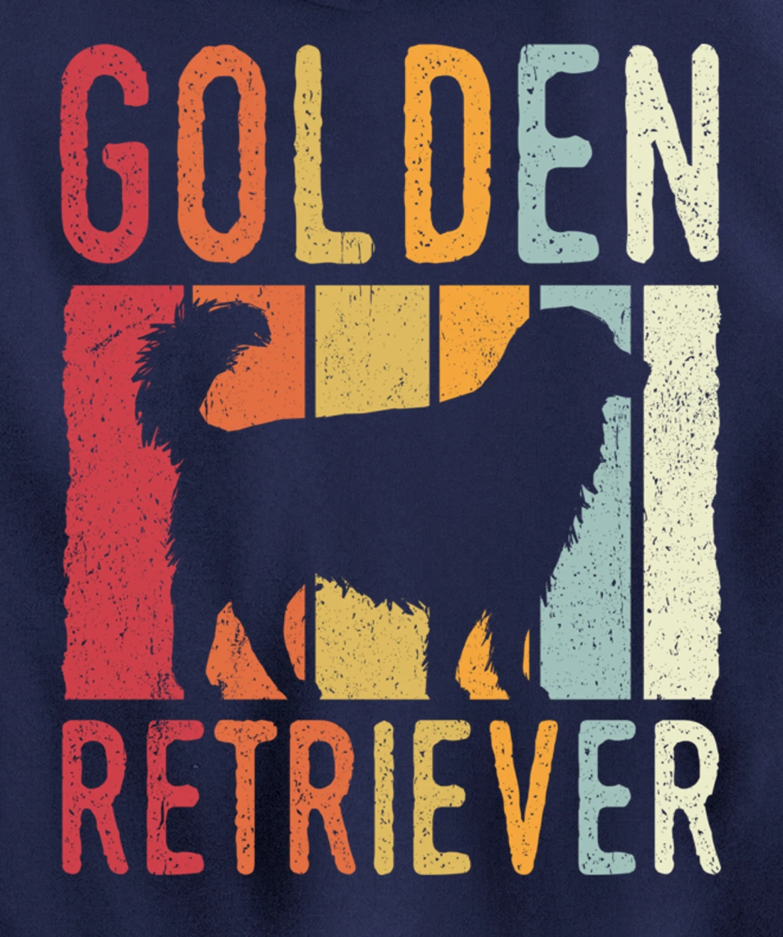 Golden Retriever Vintage Retro Pullover Hoodie