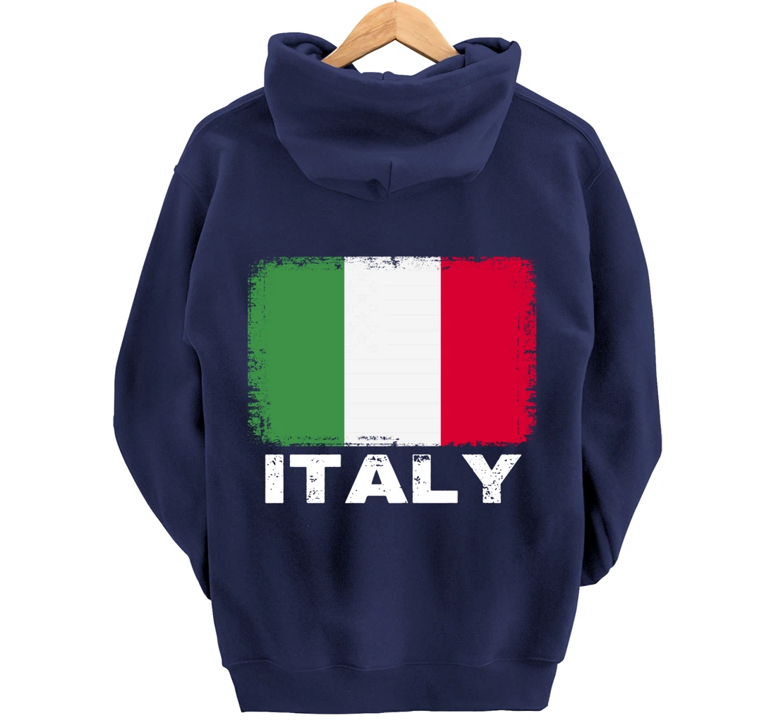 Italian people Vintage Italy Flag Pullover Hoodie
