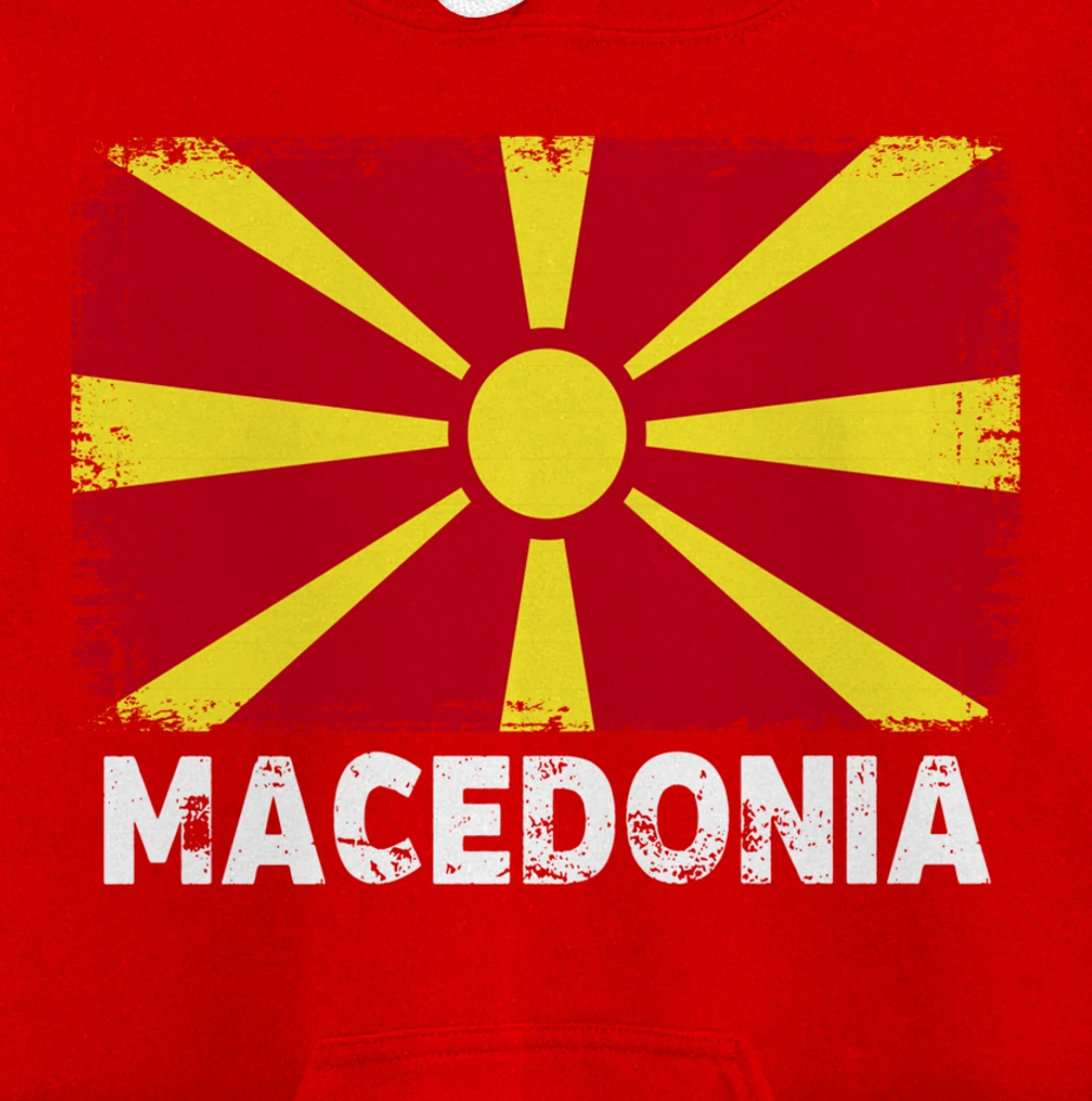 Macedonian people Vintage Macedonia Flag Pullover Hoodie
