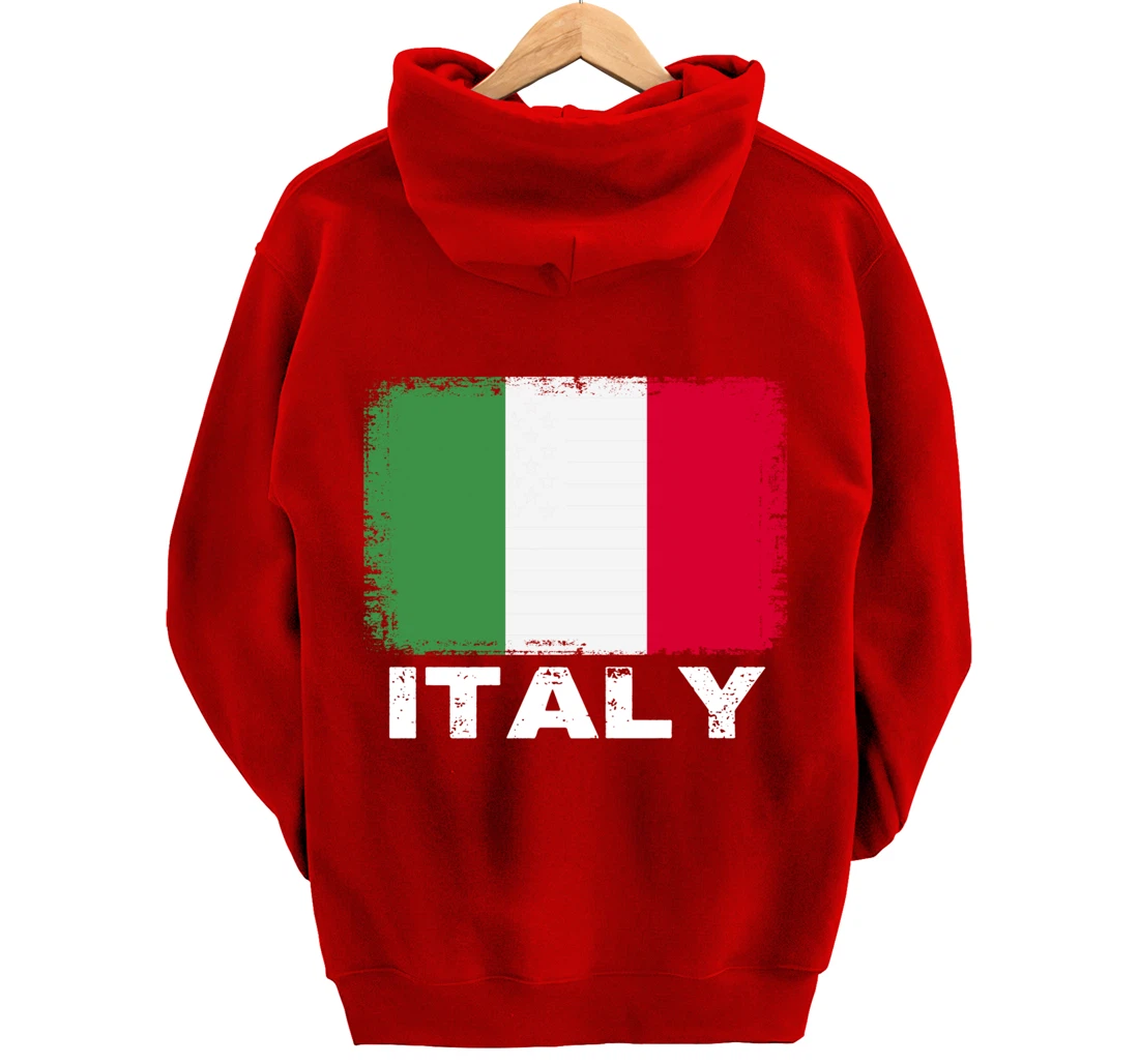 Italian people Vintage Italy Flag Pullover Hoodie
