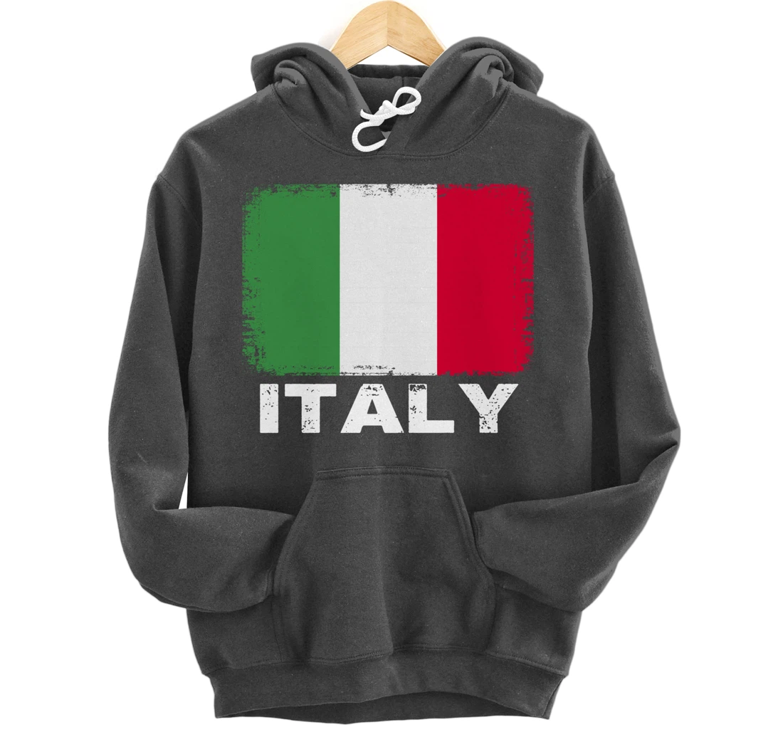 Italian people Vintage Italy Flag Pullover Hoodie
