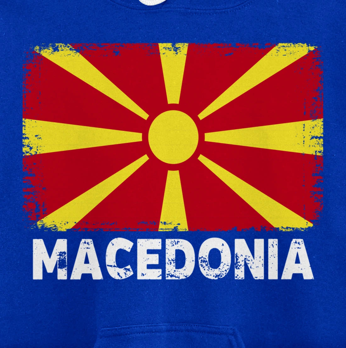 Macedonian people Vintage Macedonia Flag Pullover Hoodie