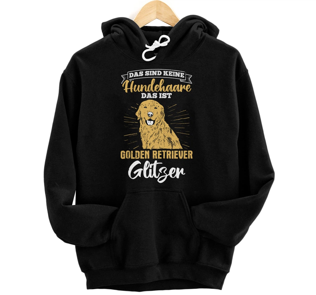 Golden Retriever Glitter No Dog Hair Gift Pullover Hoodie