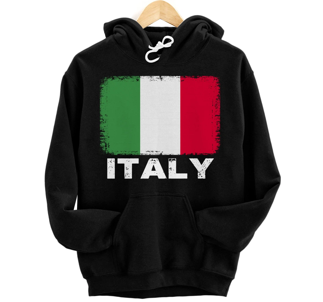 Italian people Vintage Italy Flag Pullover Hoodie