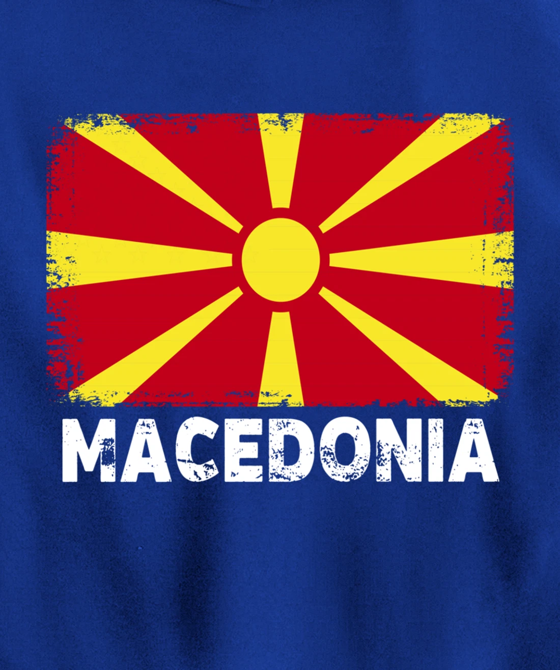 Macedonian people Vintage Macedonia Flag Pullover Hoodie