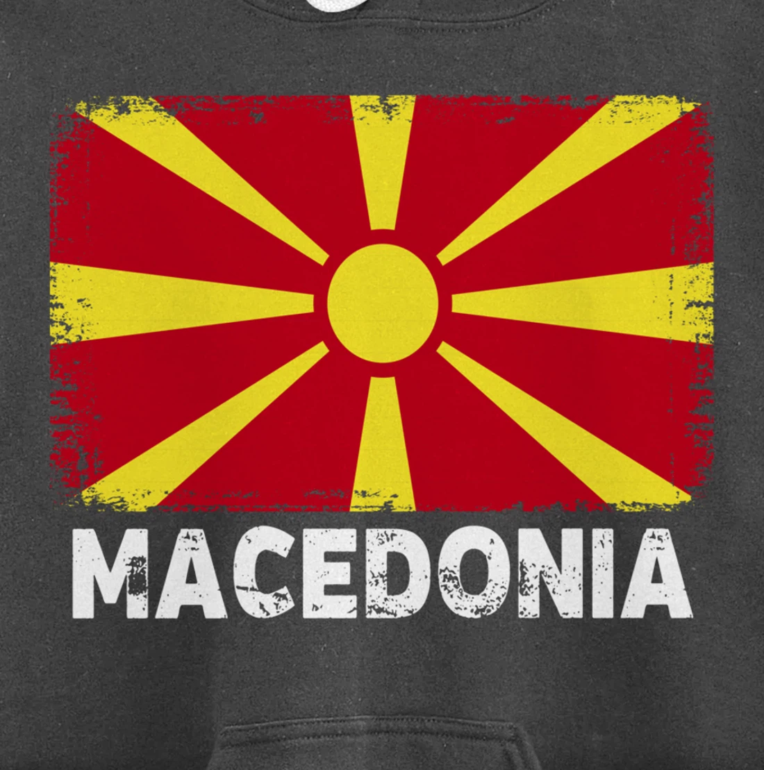 Macedonian people Vintage Macedonia Flag Pullover Hoodie