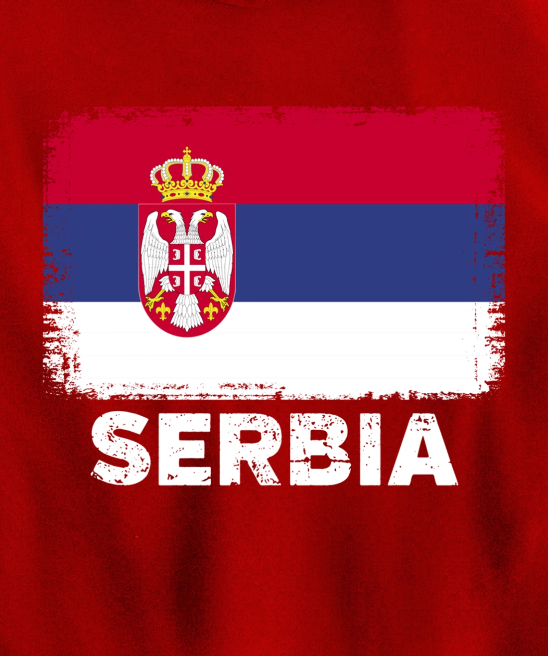 Serbian people Vintage Serbia Flag Pullover Hoodie