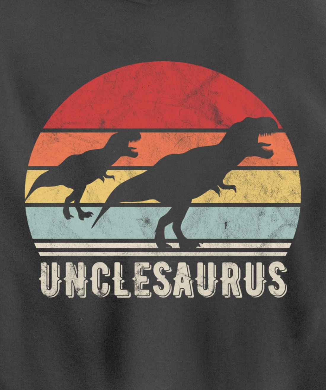 Retro Unclesaurus Uncle Dinosaur Gift Pullover Hoodie