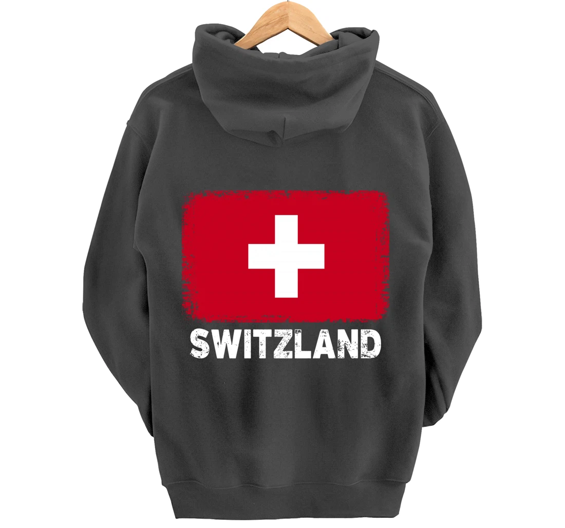 Swiss people Vintage Switzland Flag Pullover Hoodie