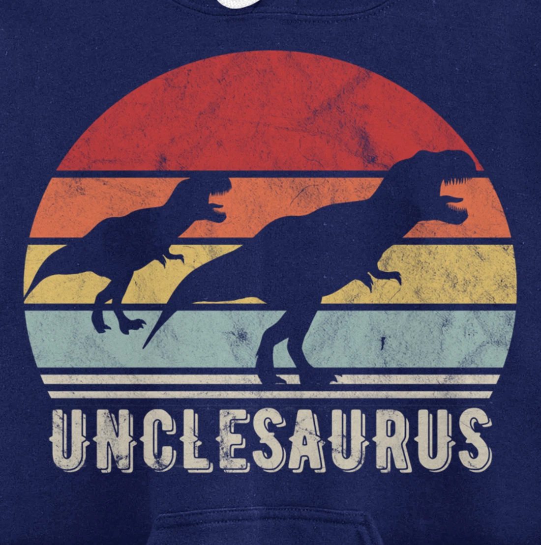 Retro Unclesaurus Uncle Dinosaur Gift Pullover Hoodie