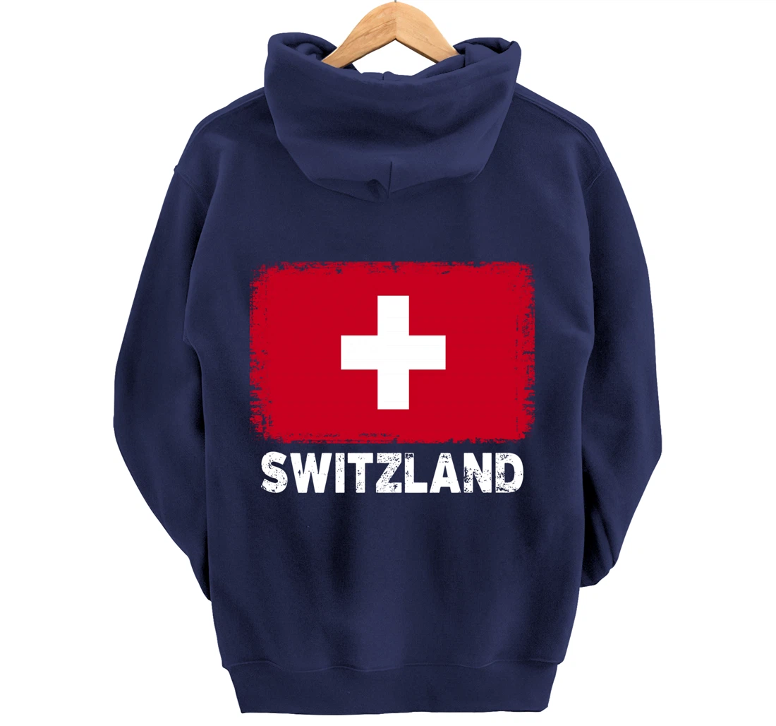 Swiss people Vintage Switzland Flag Pullover Hoodie