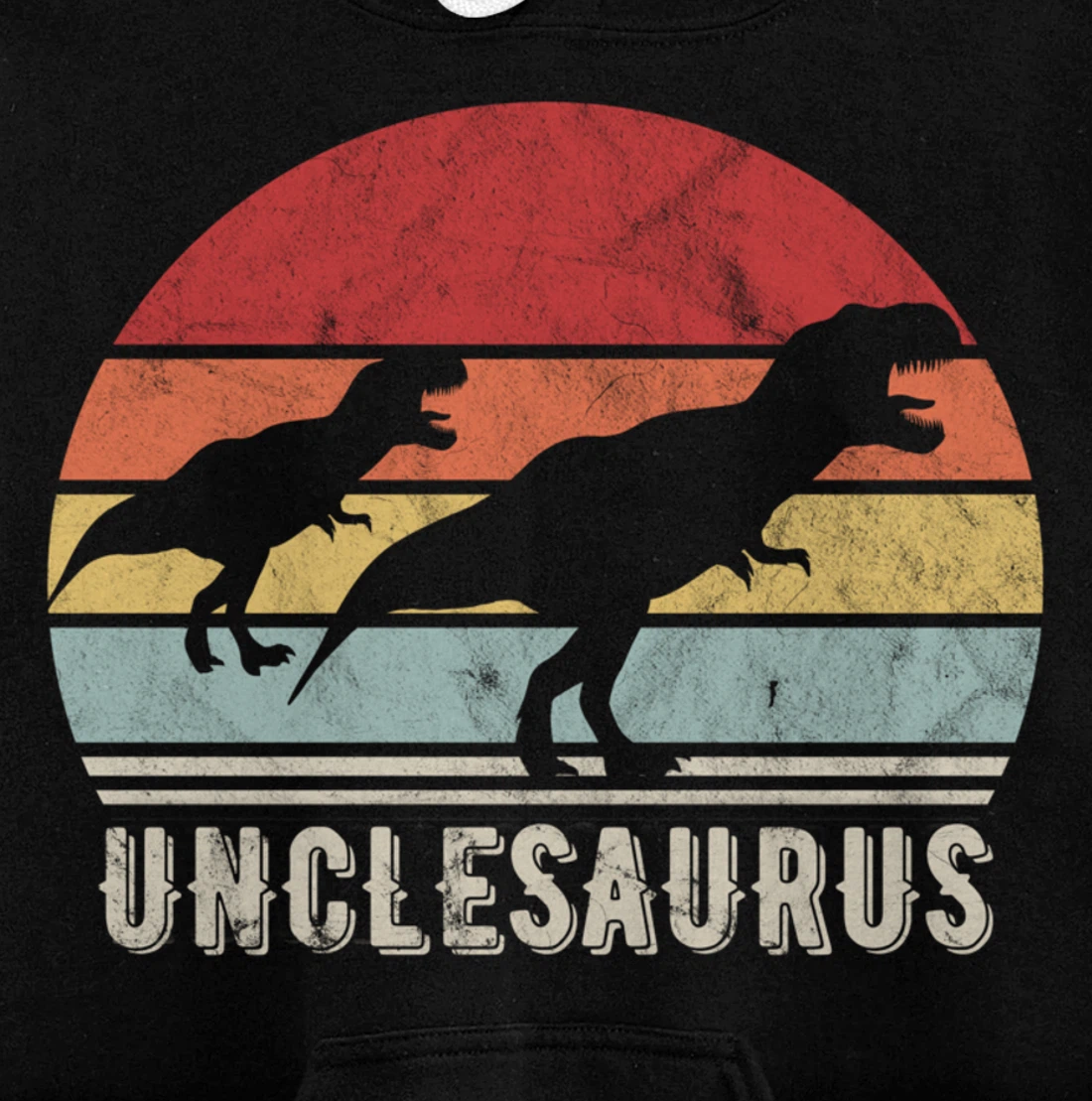 Retro Unclesaurus Uncle Dinosaur Gift Pullover Hoodie