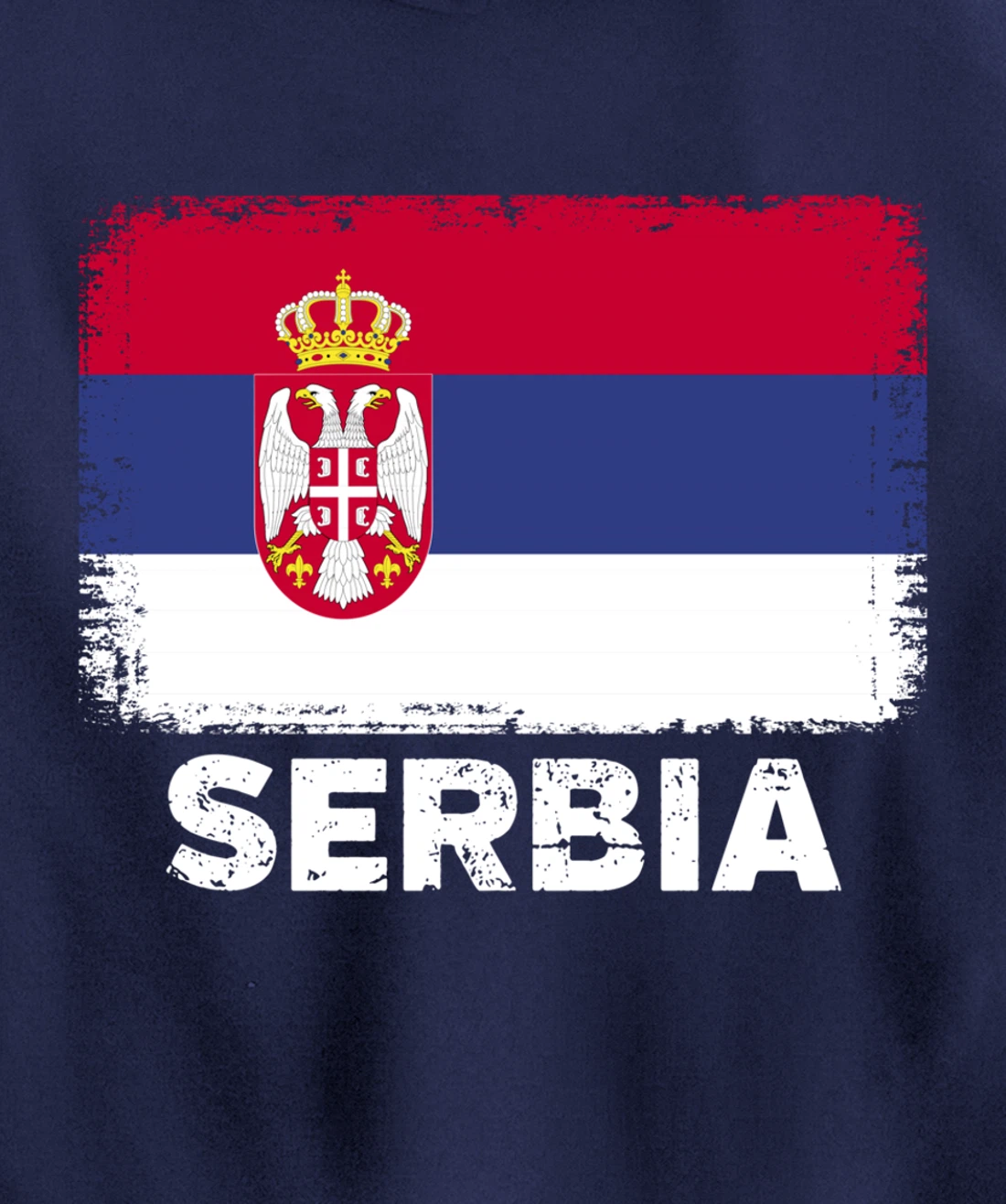 Serbian people Vintage Serbia Flag Pullover Hoodie