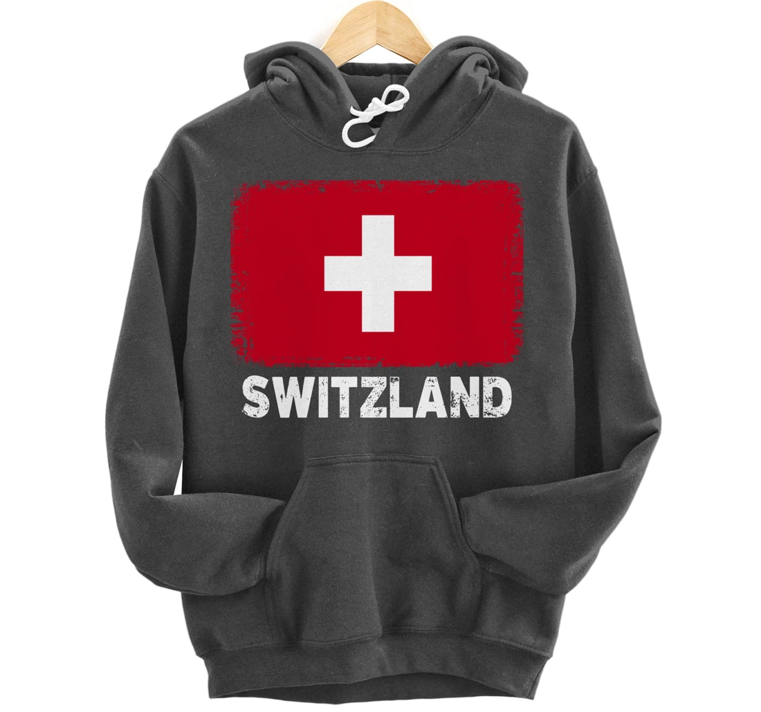 Swiss people Vintage Switzland Flag Pullover Hoodie