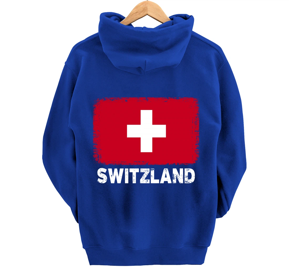 Swiss people Vintage Switzland Flag Pullover Hoodie