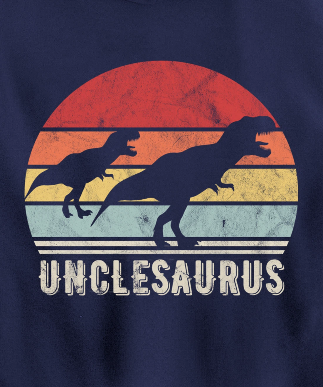 Retro Unclesaurus Uncle Dinosaur Gift Pullover Hoodie
