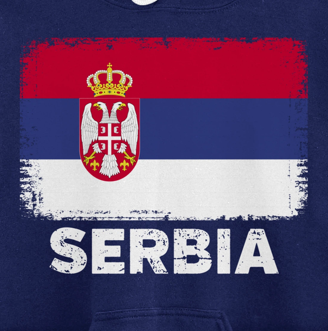 Serbian people Vintage Serbia Flag Pullover Hoodie