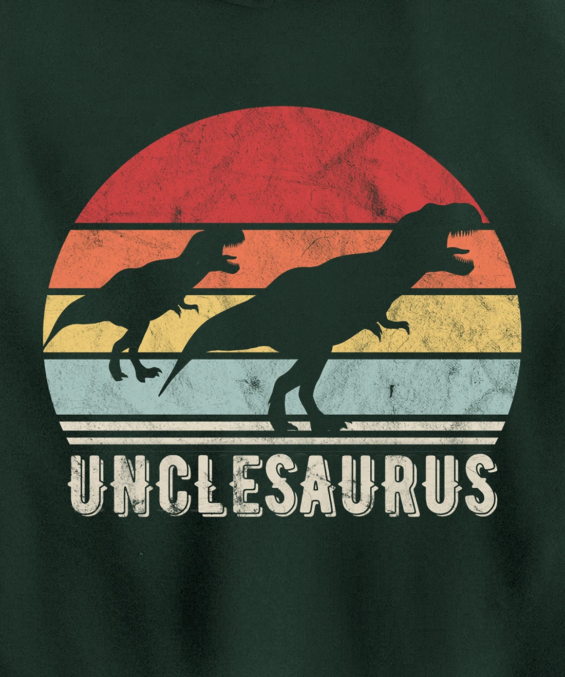 Retro Unclesaurus Uncle Dinosaur Gift Pullover Hoodie