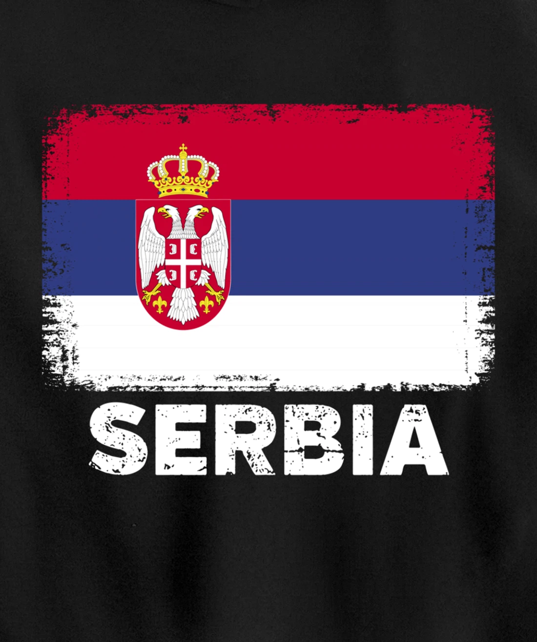 Serbian people Vintage Serbia Flag Pullover Hoodie