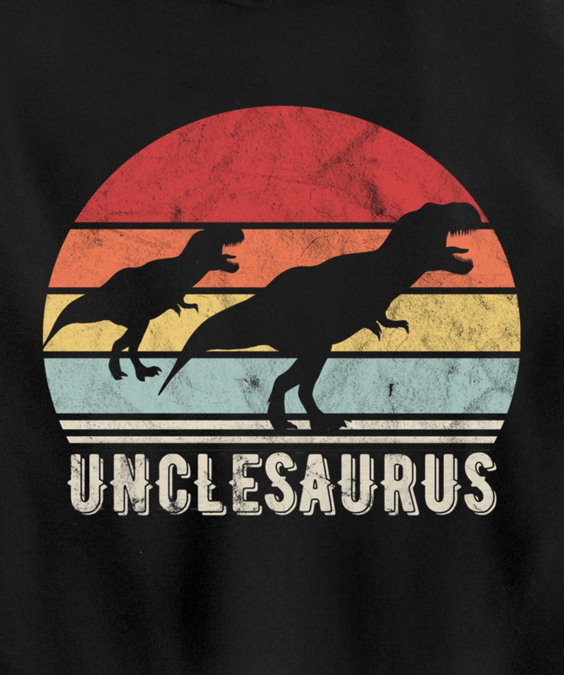 Retro Unclesaurus Uncle Dinosaur Gift Pullover Hoodie