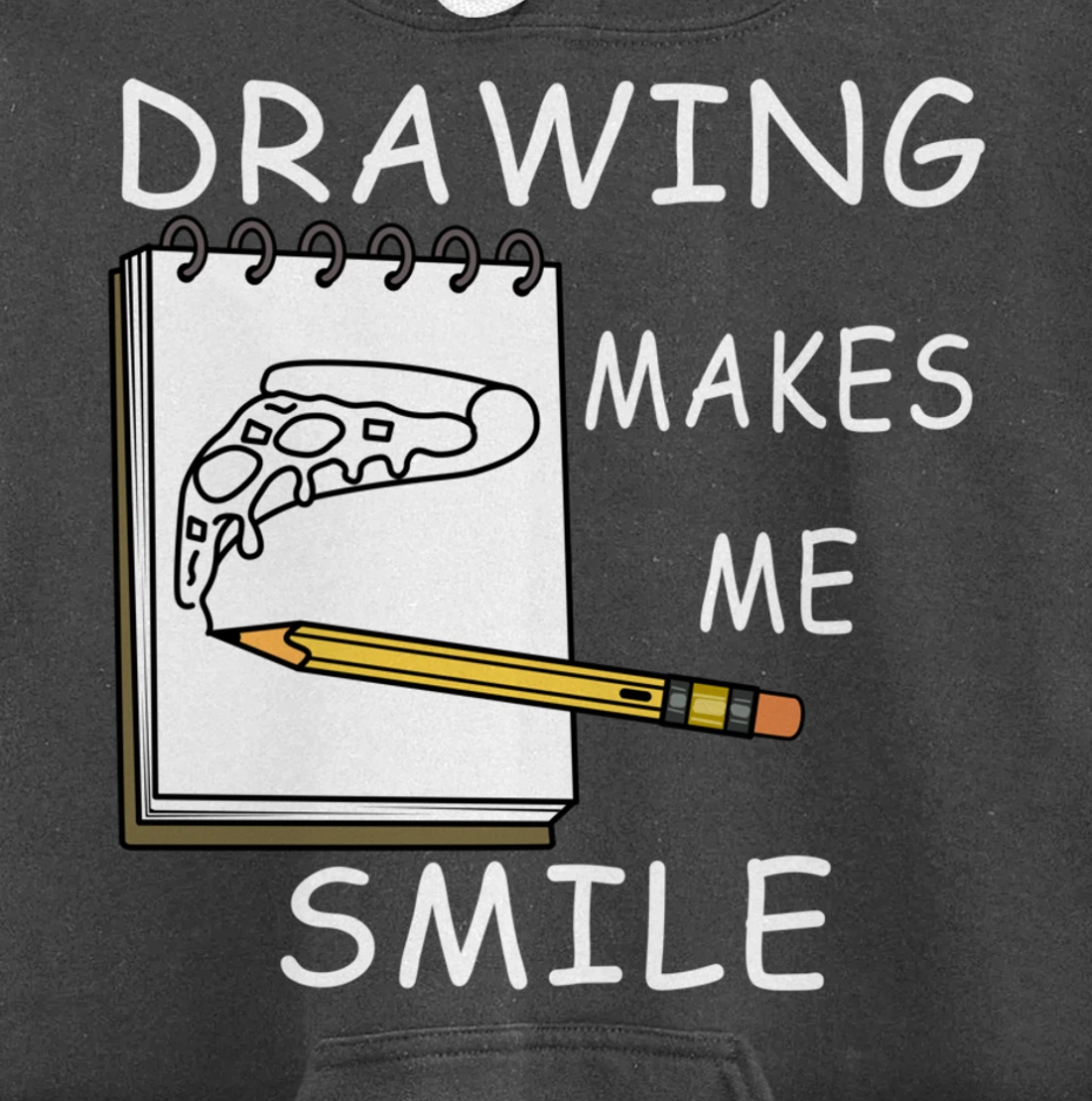Drawing Makes Me Smile Illustrator Hobby Pullover Hoodie