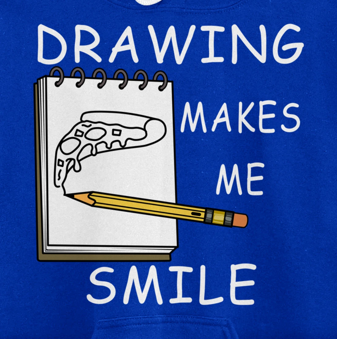 Drawing Makes Me Smile Illustrator Hobby Pullover Hoodie