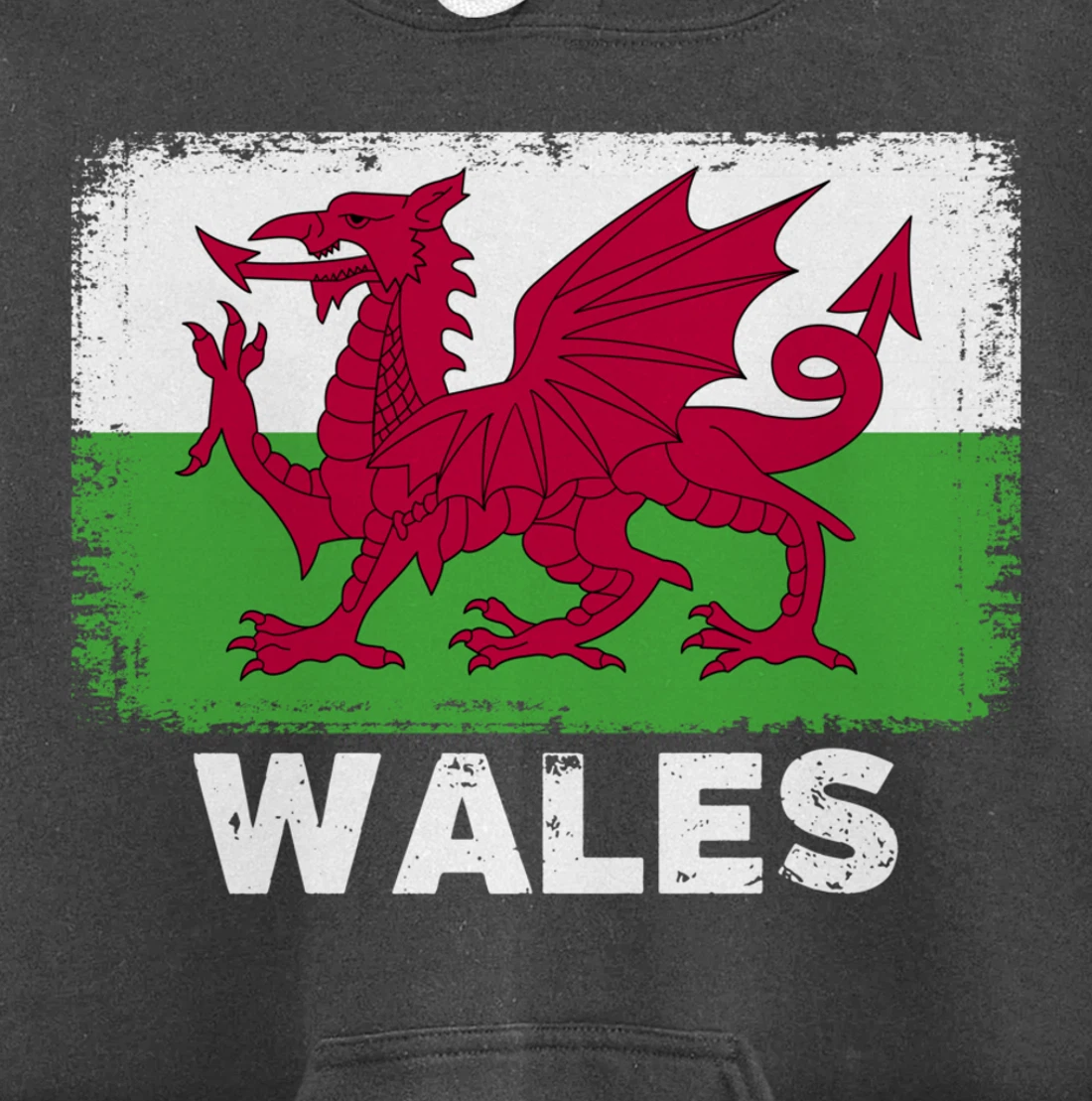 Waleh people Vintage Wales Flag Pullover Hoodie