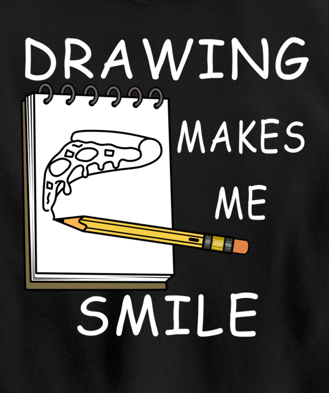 Drawing Makes Me Smile Illustrator Hobby Pullover Hoodie