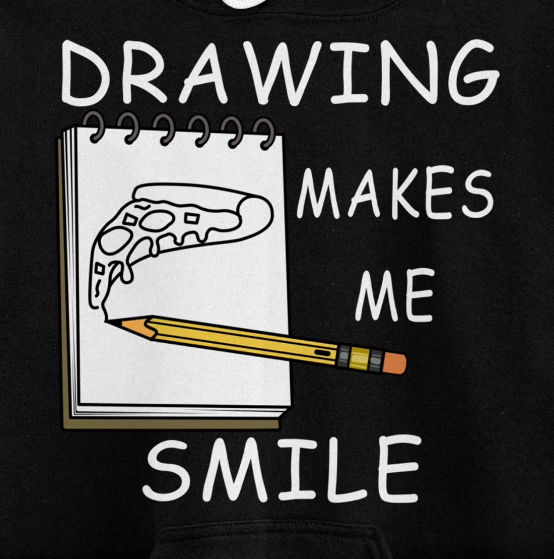 Drawing Makes Me Smile Illustrator Hobby Pullover Hoodie