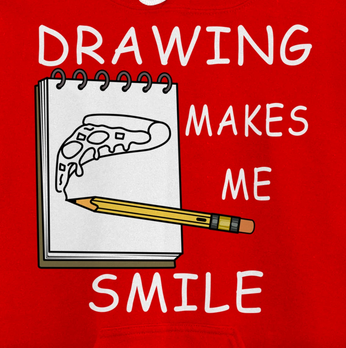 Drawing Makes Me Smile Illustrator Hobby Pullover Hoodie