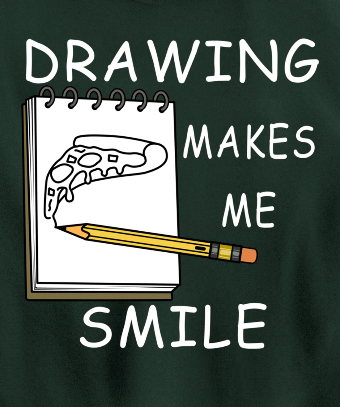 Drawing Makes Me Smile Illustrator Hobby Pullover Hoodie