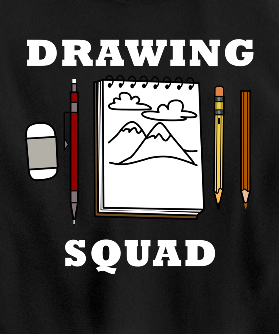 Drawing Squad Sketching Illustrator Artwork Pullover Hoodie