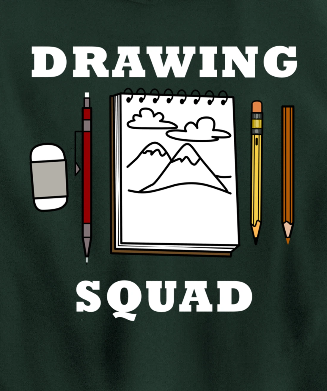Drawing Squad Sketching Illustrator Artwork Pullover Hoodie