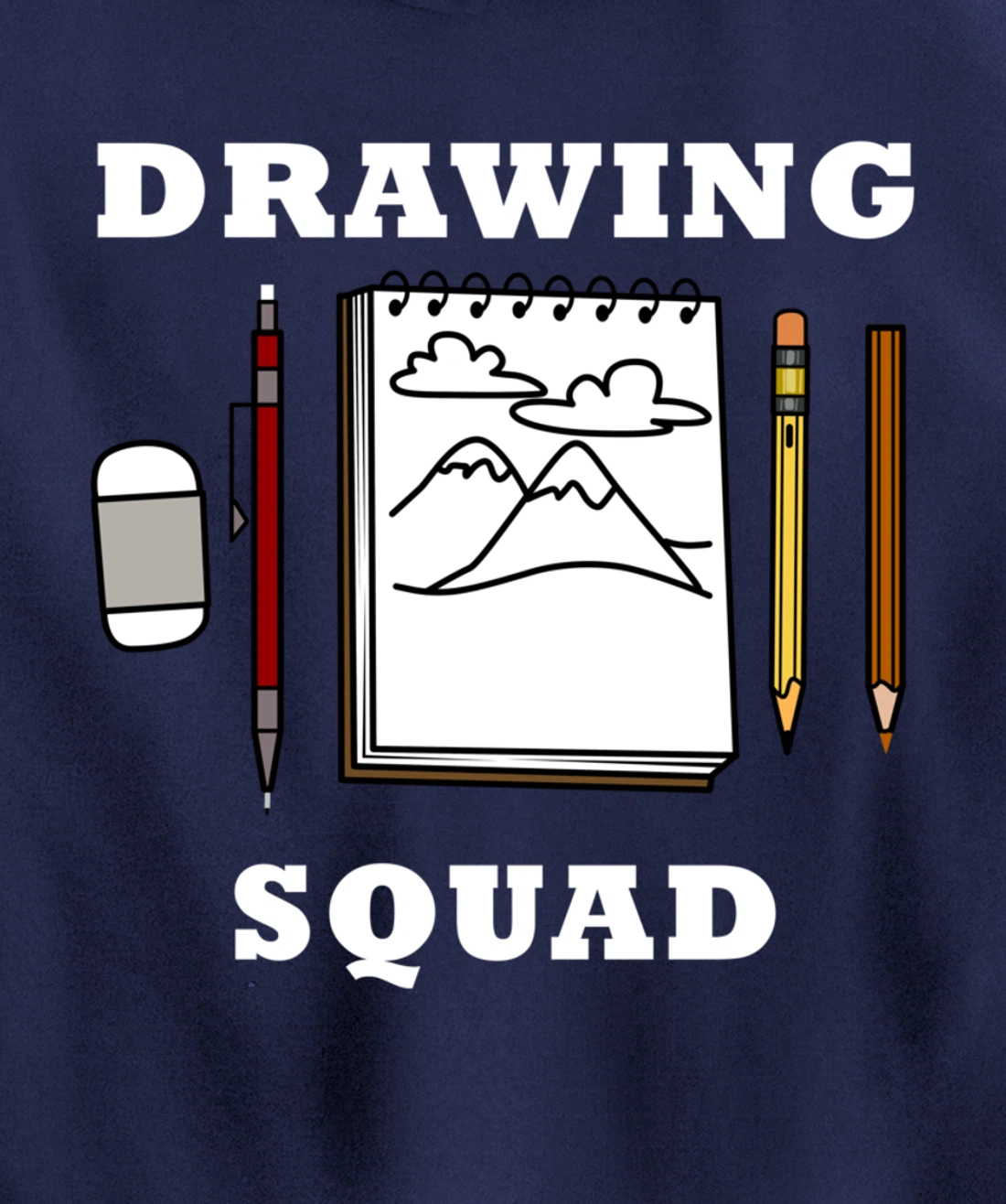 Drawing Squad Sketching Illustrator Artwork Pullover Hoodie