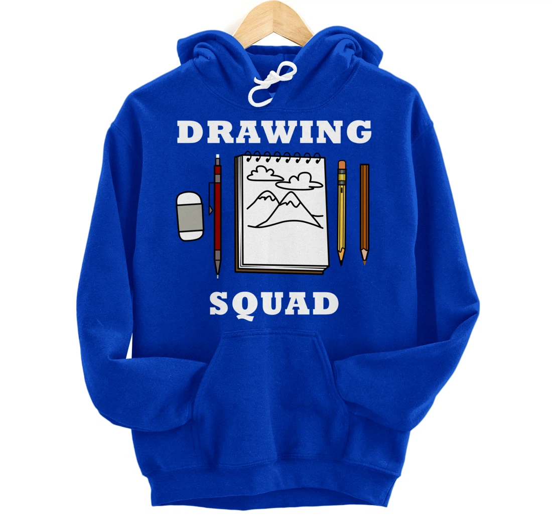 Drawing Squad Sketching Illustrator Artwork Pullover Hoodie