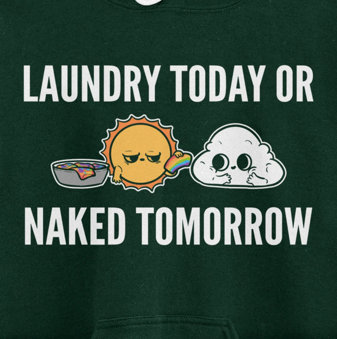 Naked tomorrow Funny Person Pullover Hoodie