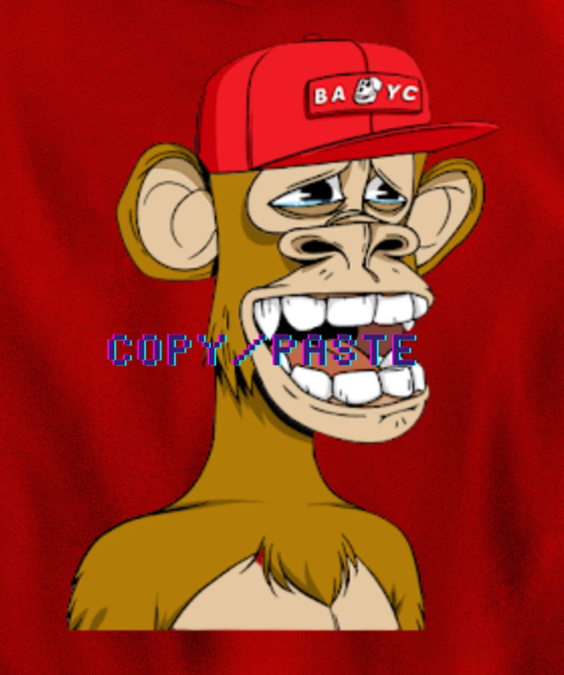 Bored Ape Yacht Club Inspired NFT attire, Copy/Paste Crypto Pullover Hoodie