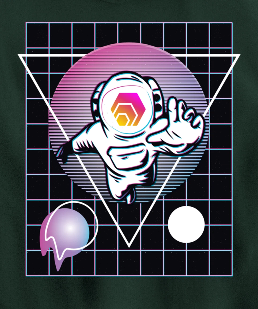 Hex Crypto Astronaut Outer Space Pullover Hoodie