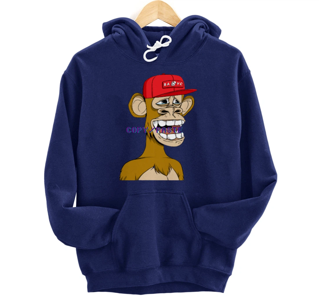 Bored Ape Yacht Club Inspired NFT attire, Copy/Paste Crypto Pullover Hoodie