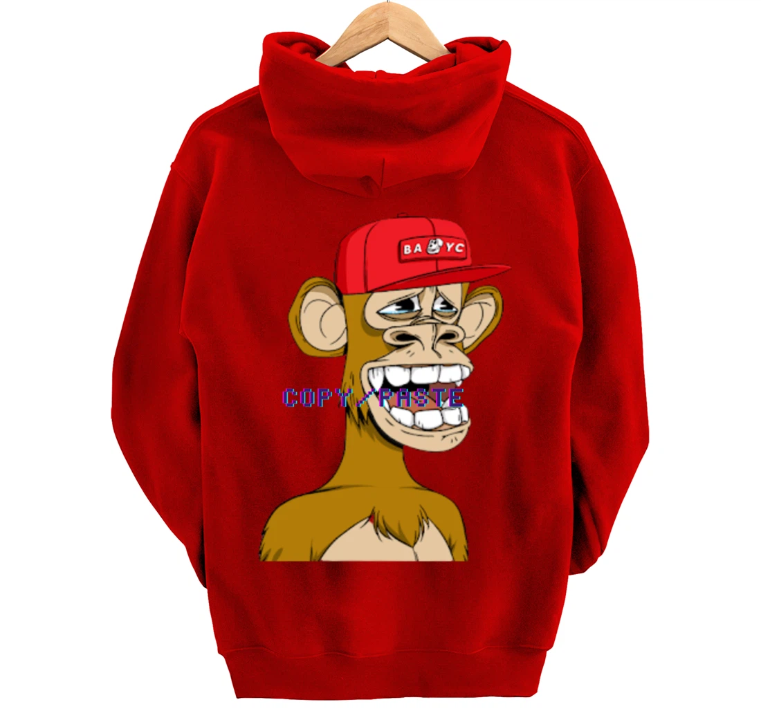 Bored Ape Yacht Club Inspired NFT attire, Copy/Paste Crypto Pullover Hoodie