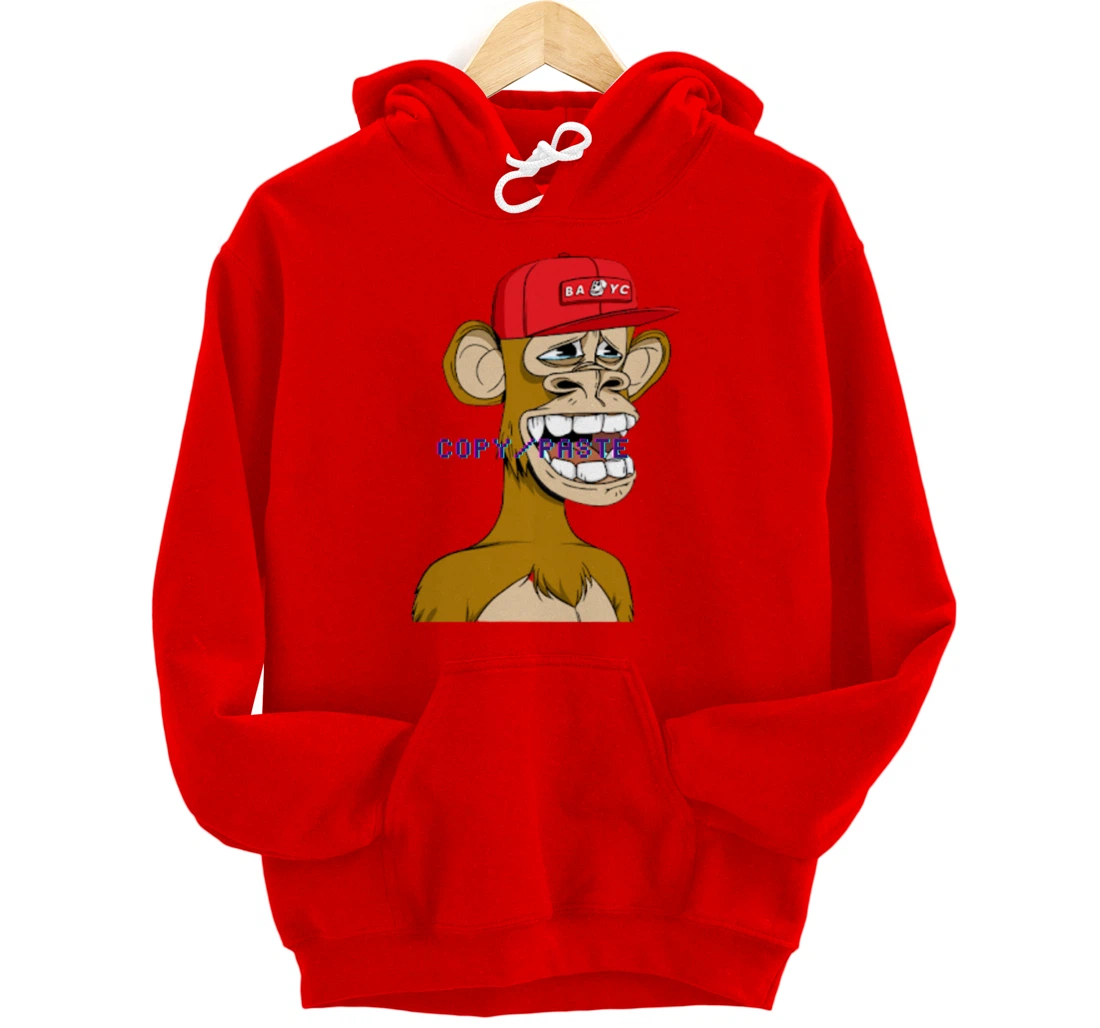 Bored Ape Yacht Club Inspired NFT attire, Copy/Paste Crypto Pullover Hoodie