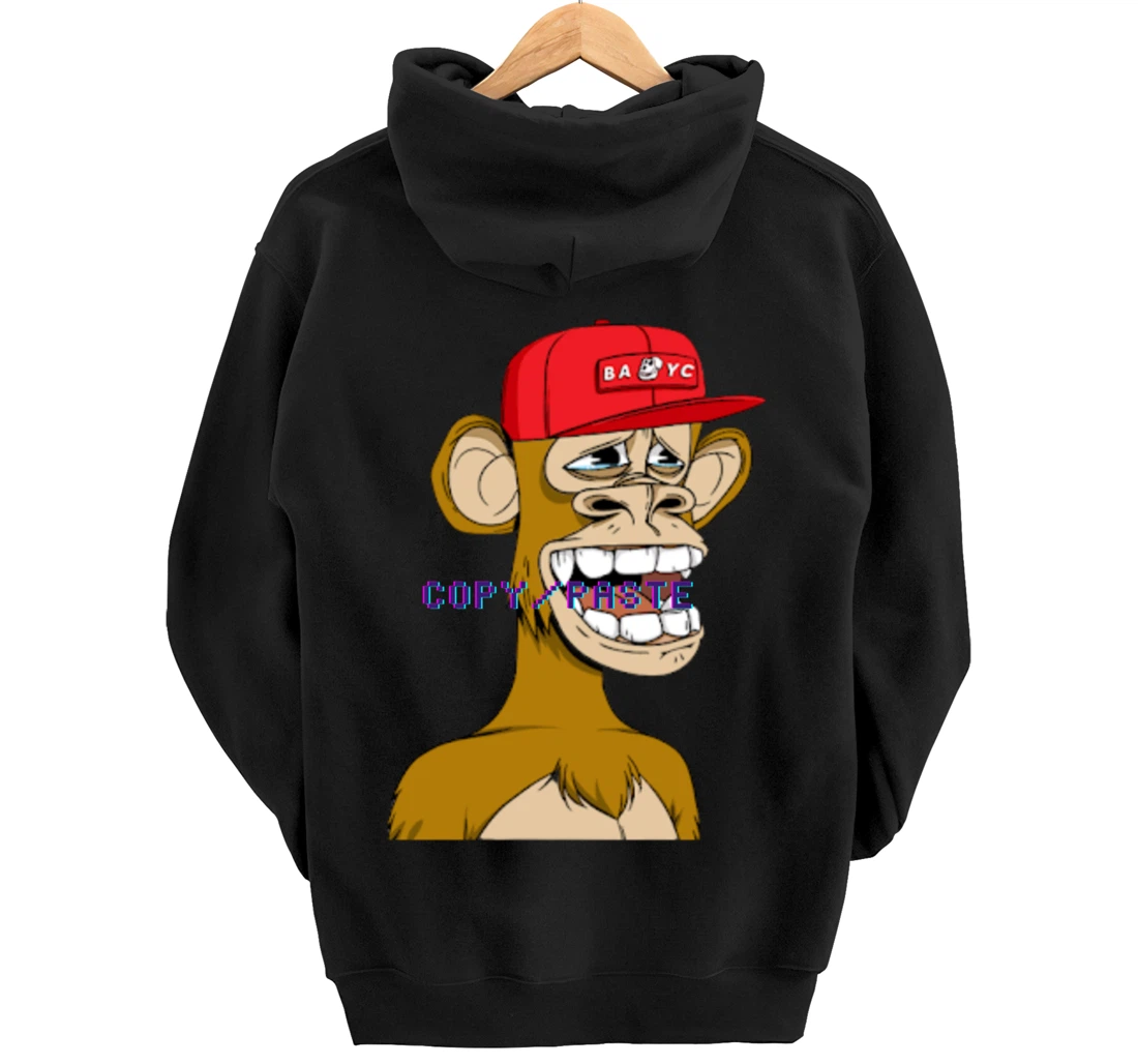 Bored Ape Yacht Club Inspired NFT attire, Copy/Paste Crypto Pullover Hoodie
