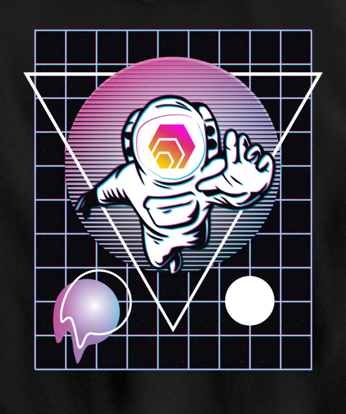 Hex Crypto Astronaut Outer Space Pullover Hoodie